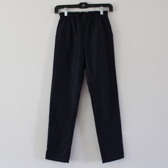 NWT Bonpoint Girls Virgin Wool Fetiche Navy Blue Straight Leg Pants 12